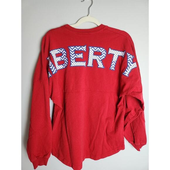 Spirit Jersey Liberty graphic oversized small women's shirt Patriotic Americana - Picture 4 of 9